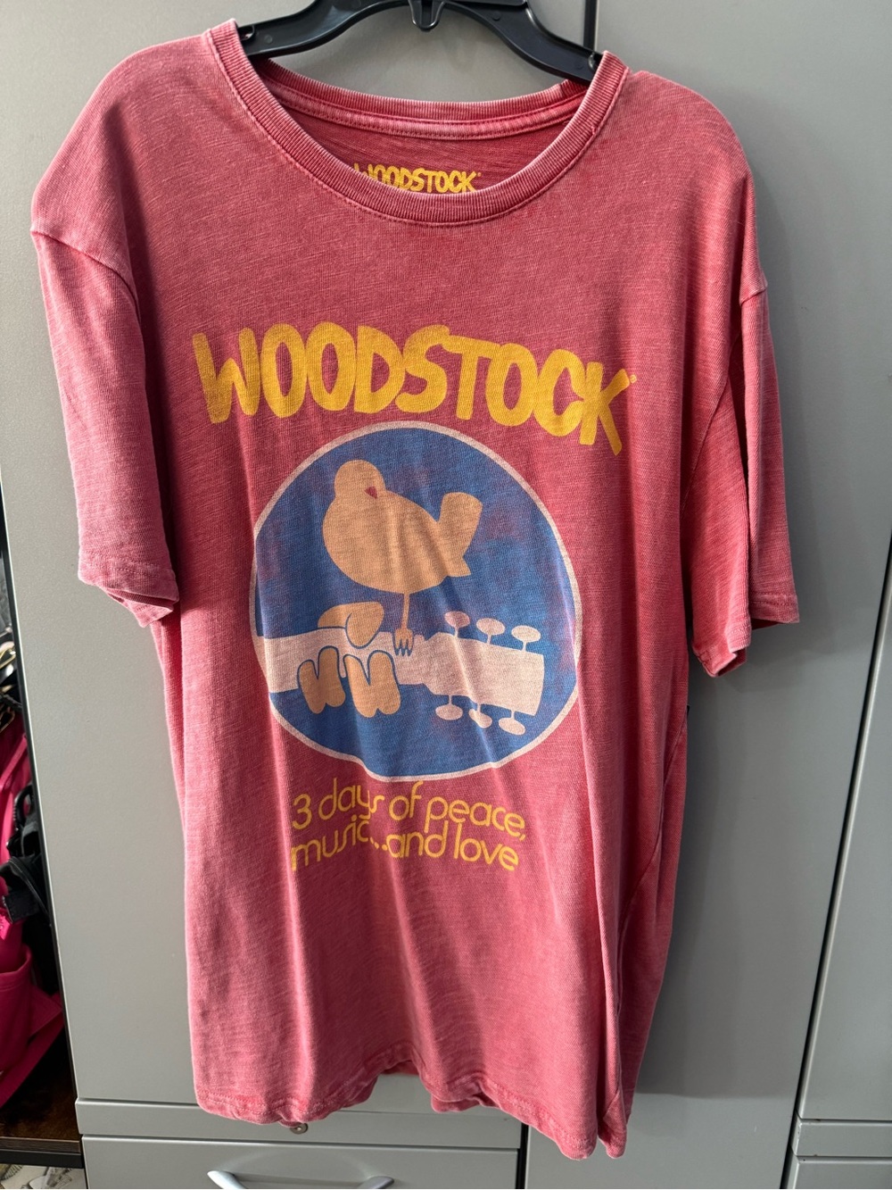 Lucky Brand Faded Red Woodstock Graphic Tee